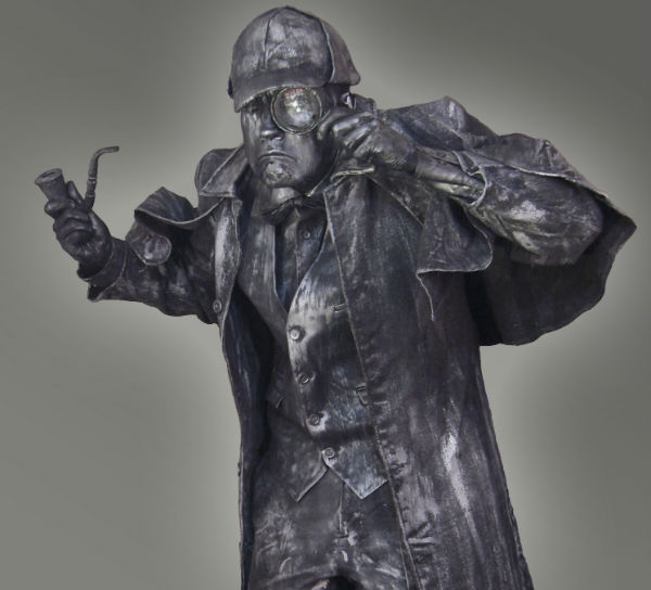 Sherlock Holmes Living Statue hire